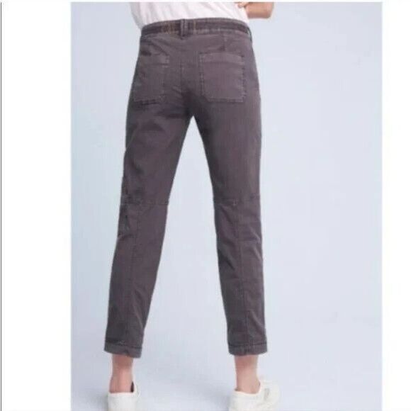 Hei Hei Wanderer Cargo Pants Womens 26 Gray Crop Button Fly Anthropologie Chinos - Picture 2 of 14